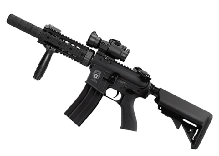 G&G Limited Edition M4 CQB-R Combat Machine AEG with Mock Suppressor G&G Limited Edition M4 CQB-R Combat Machine AEG with Mock Suppressor