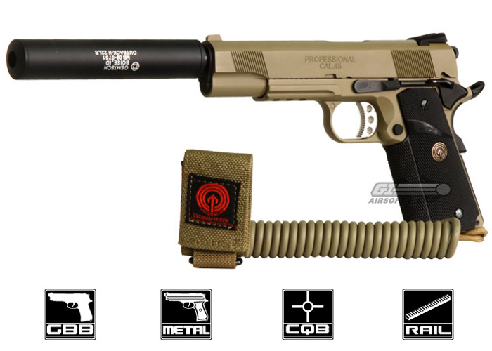 Airsoft GI Full Metal 1911 Desert Assassin Popular Airsoft