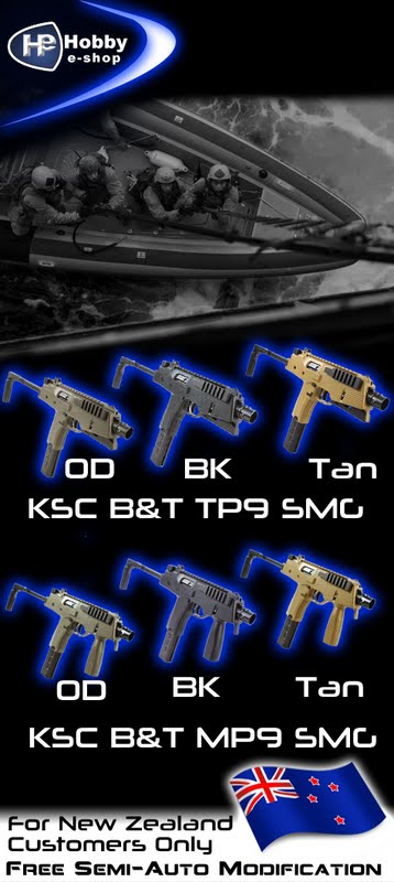 KSC B&T TP9 & MP9 SMGs At Hobby e-Shop | Popular Airsoft: Welcome