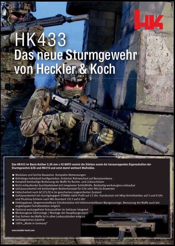 Heckler & Koch Reveal Their Latest Assault Rifle The HK433 Popular