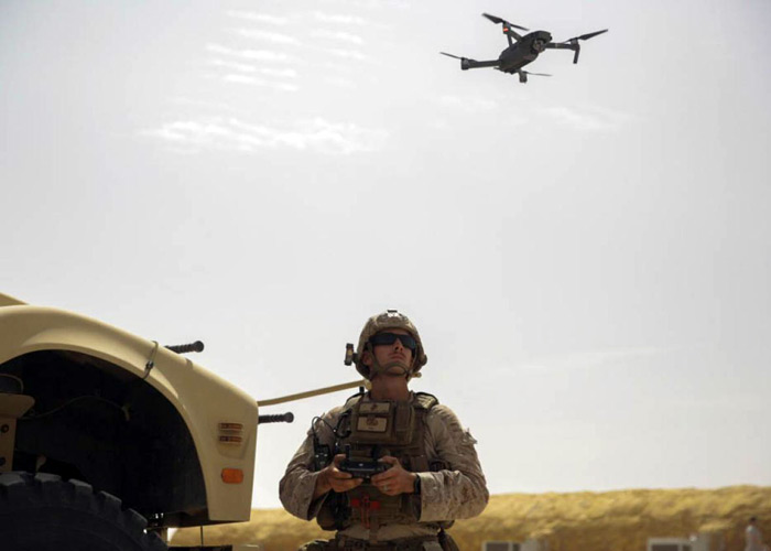 US Marine with DJI Drone