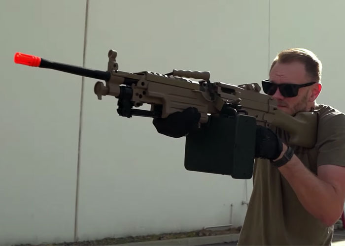 Evike.com A&K Cybergun FNH M249 Middleweight AEG Snap Shot
