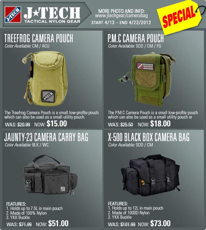 JTech Gear Camera Bag Sale Popular Airsoft To The Airsoft World