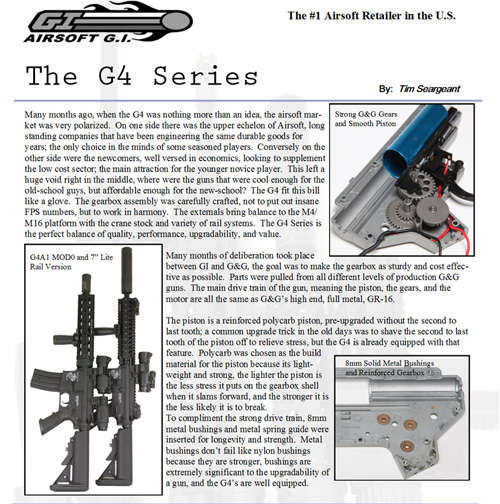 Airsoft GI G4 Series Explained Popular Airsoft To The Airsoft World