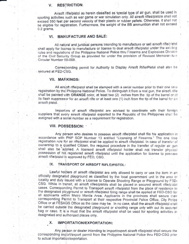 Legal Issues Confronting Philippine Airsoft Popular Airsoft