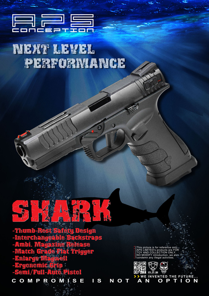 APS Announce New Shark GBB Pistol Popular Airsoft To The