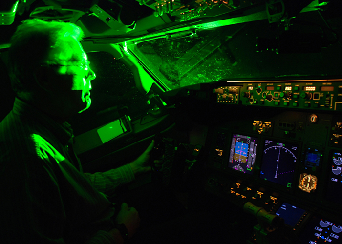 FAA Photo Green Laser Shone At Pilot