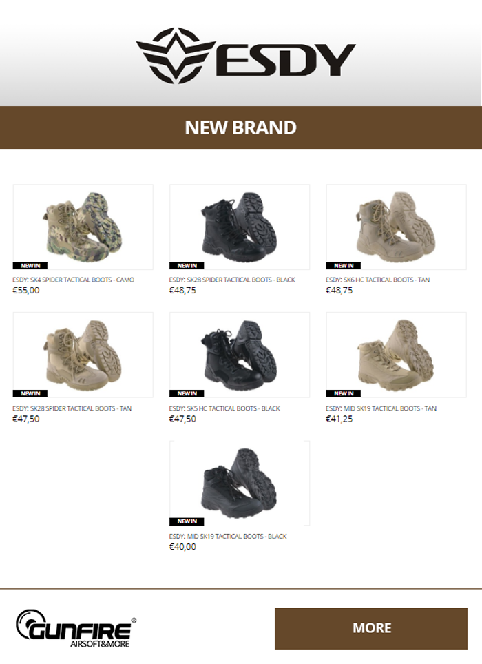 ESDY Boots & More Arrivals At Gunfire | Popular Airsoft: Welcome To The ...