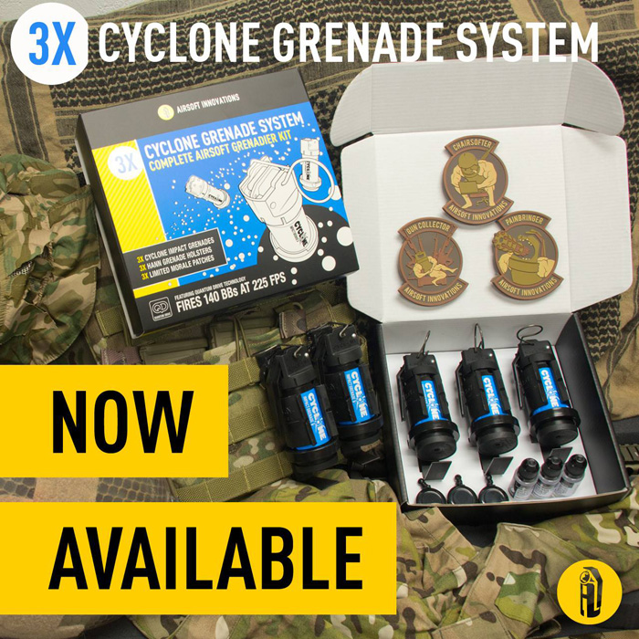 AI 3x Cyclone Grenade System Now Available | Popular Airsoft