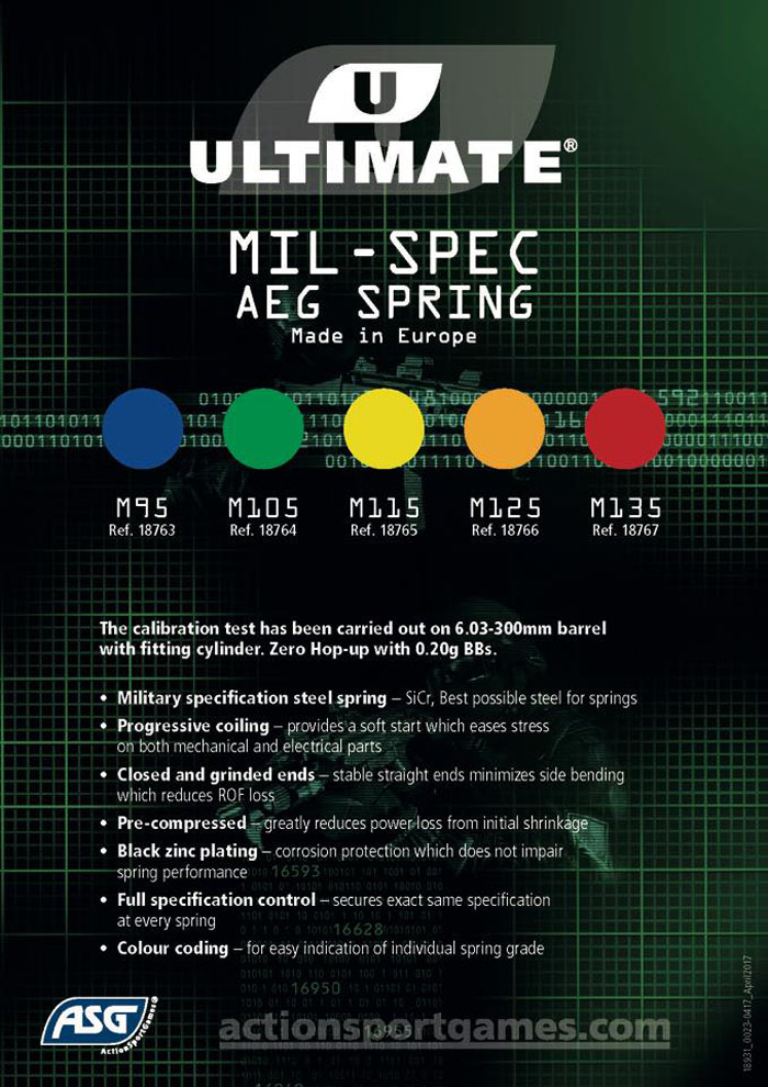 ASG Ultimate MilSpec AEG Springs Popular Airsoft To The