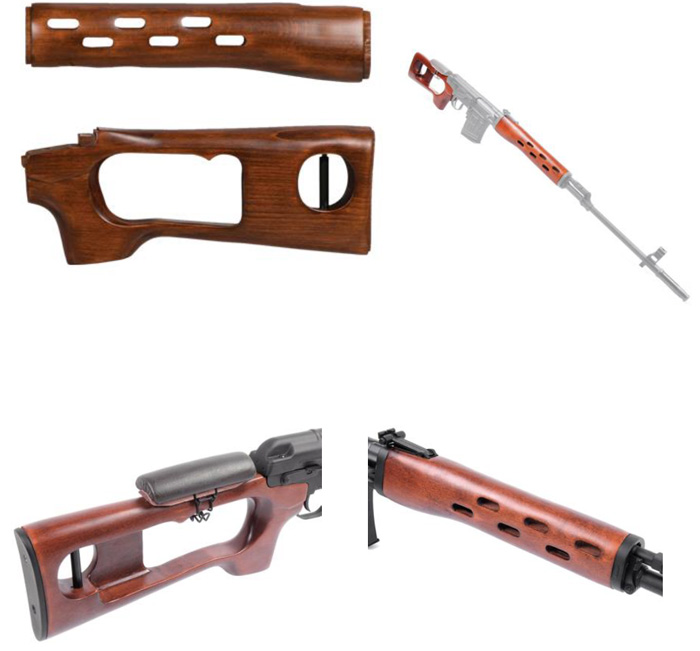 King Arms SVD Bipod & SVD Wood Kit Popular Airsoft