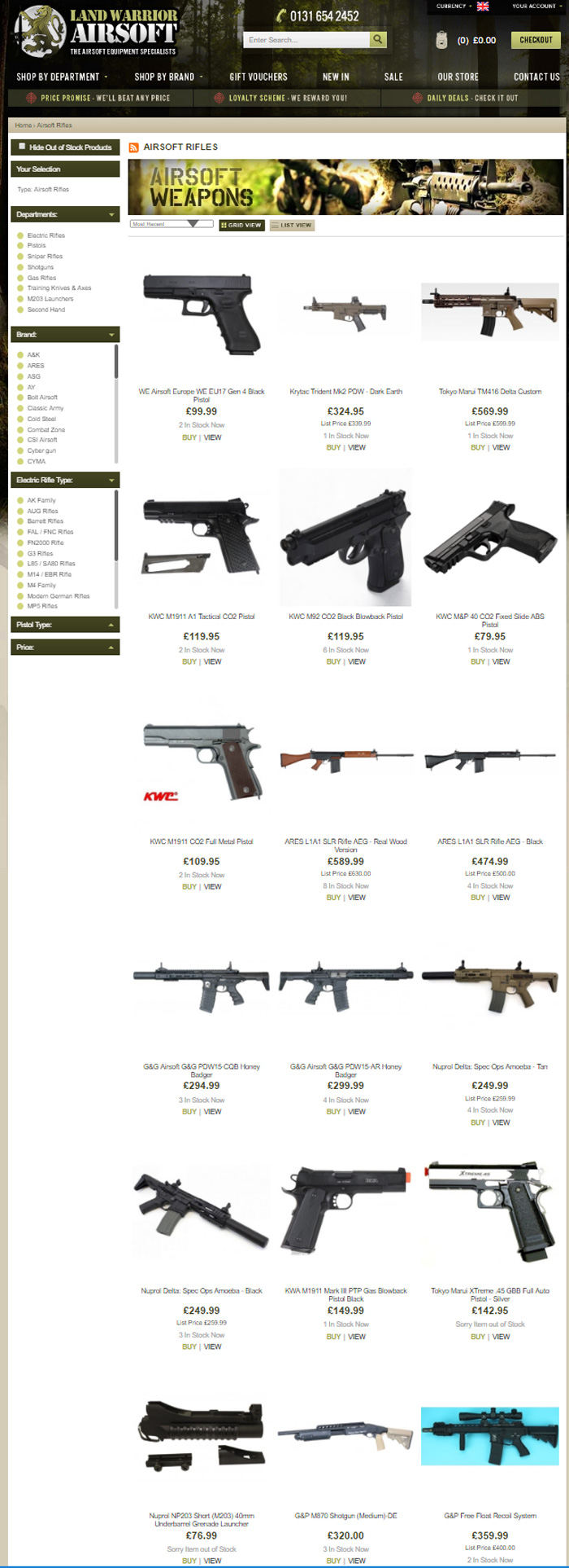 Airsoft Guns Restock At Landwarrior Airsoft Popular Airsoft