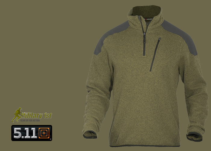 Military1st 5.11 Tactical 1/4 Zip Sweater Field Green