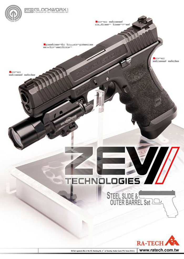 RATech ZEV Custom Slide & Outer Barrel Popular Airsoft To