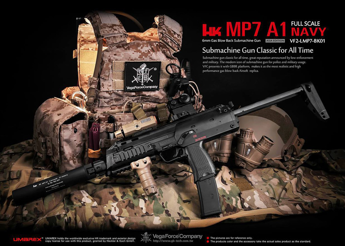 VFC MP7A1 Navy GBB at EB Airsoft Popular Airsoft