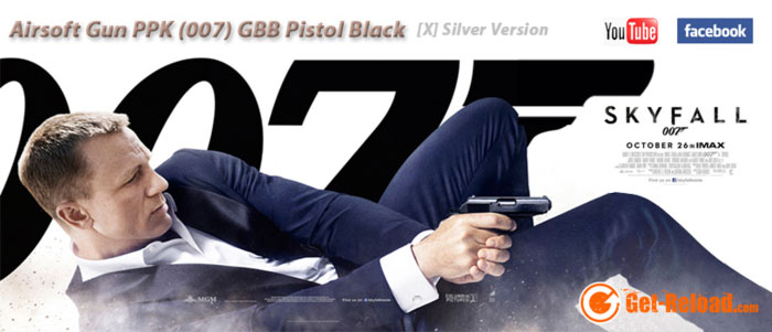 007 PPK GBB In Black and Silver At Get Reload | Popular Airsoft