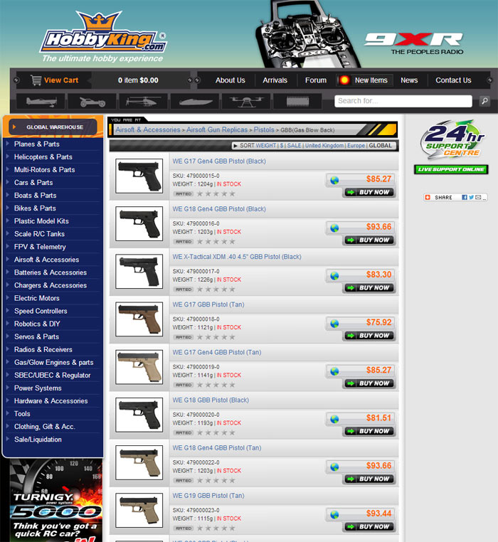 Hobby King Enters The Airsoft Market Popular Airsoft To The