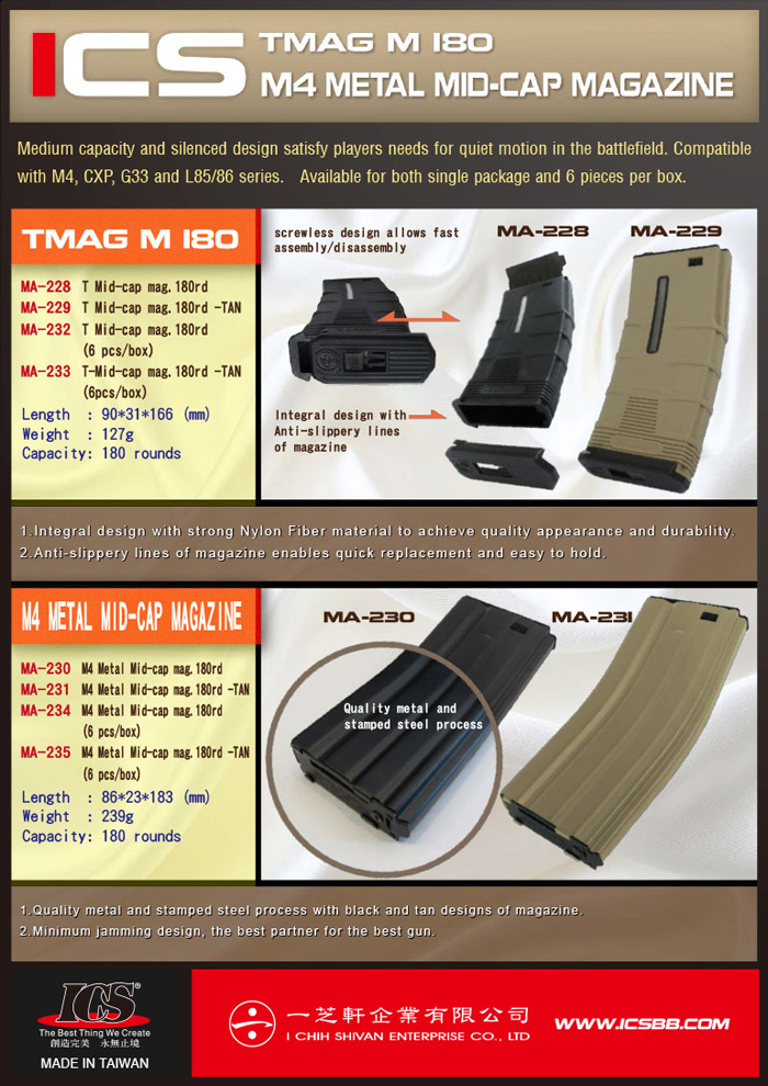 New ICS M4 MidCap Magazines Popular Airsoft To The Airsoft