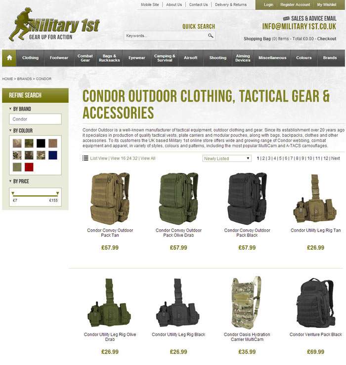 Condor Outdoor Restock at Military1st.co.uk Popular Airsoft