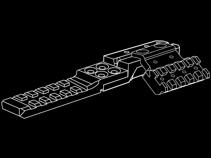 Strike Industries AK Rear Sight Rail 2 Popular Airsoft To