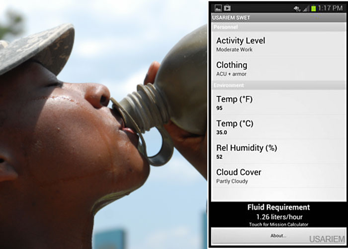 How Much Water To Carry For A Mission? There's An App For That