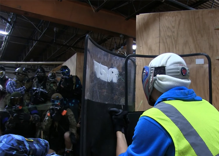 USAirsoft Mag Dump On 2 Riot Shields Popular Airsoft To The