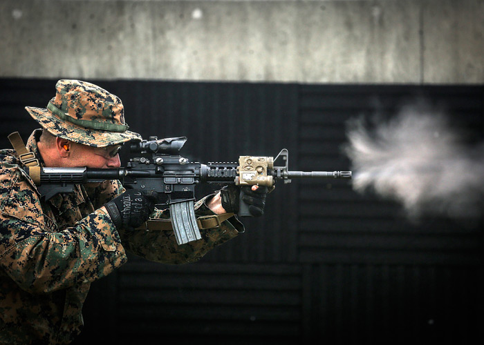 "Smokin' Shot" (U.S. Marine Corps photo by Sgt. Aaron S. Patterson)