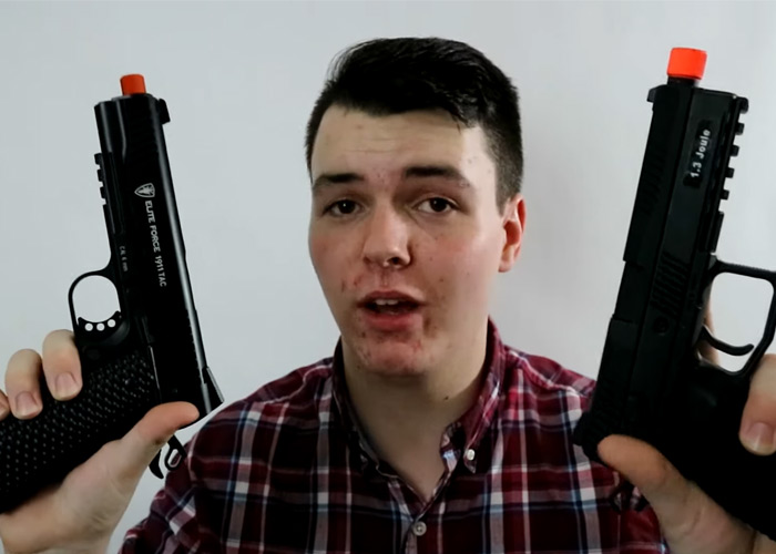 The BB Warrior ASG CZ P-09 Vs Elite Force 1911 TAC
