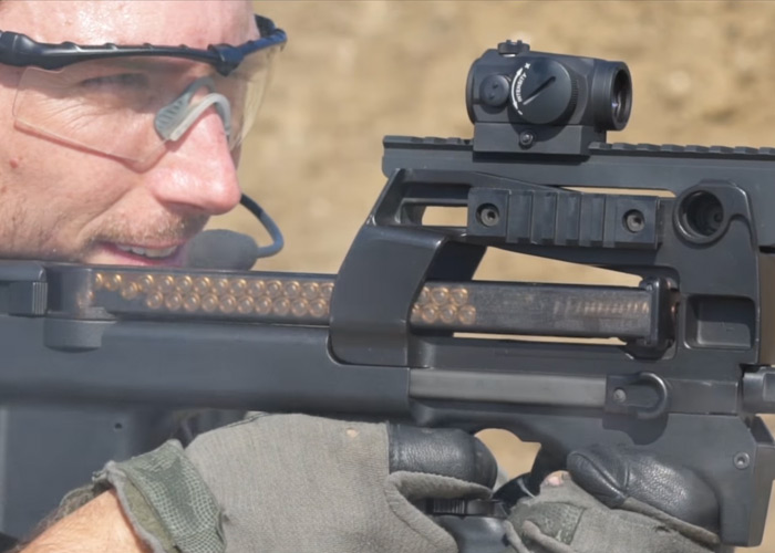 Garand Thumb With the FN Herstal P90 