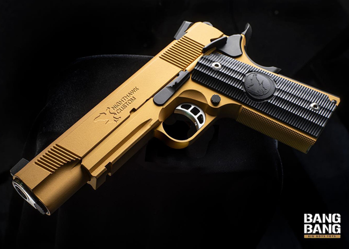 Bang Bang Cerakoted Gold RWA NightHawk GRP Recon