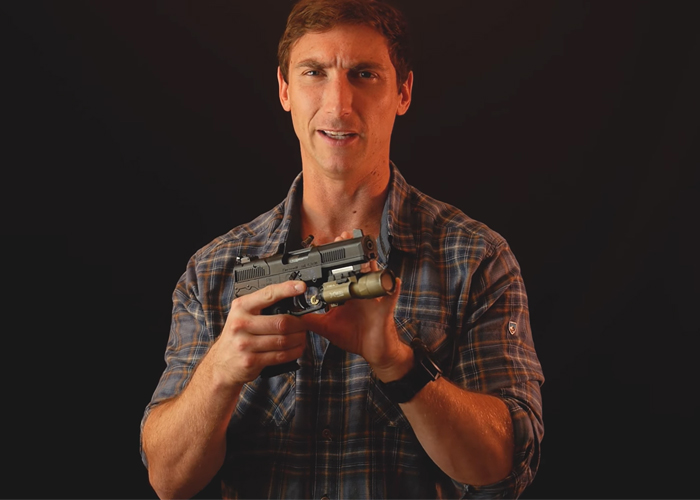 Garand Thumb On The FN-57 Pistol