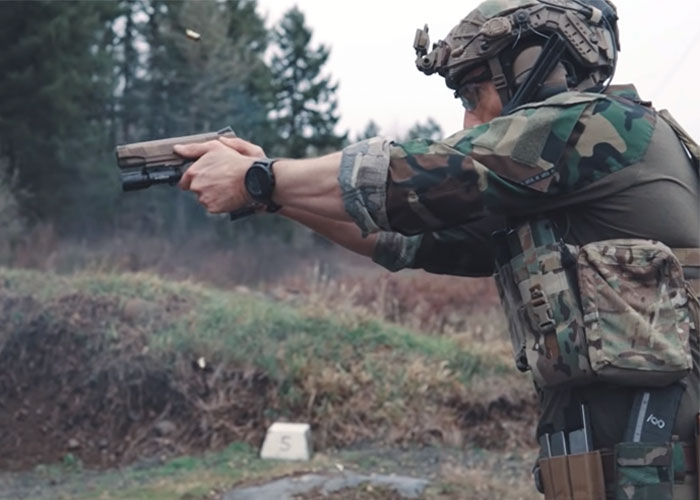 Garand Thumb With The M45A1 Pistol