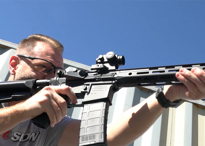Evike.com: Helios Umbrella Corporation Weapons Research Group M4 M-LOK AEG