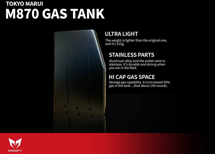 Modify M870 Lightweight High Capacity Gas Tank For Marui M870