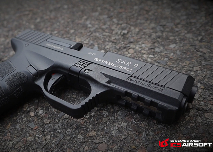 ICS Airsoft SARSILMAZ Licensed SAR 9 GBB Pistol Official Video