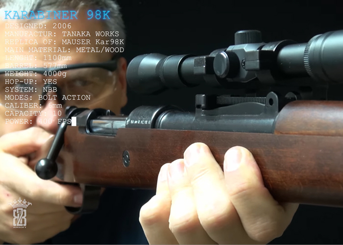 BB2K Airsoft Tanaka Karabiner 98k In "Gun In 60 Seconds"