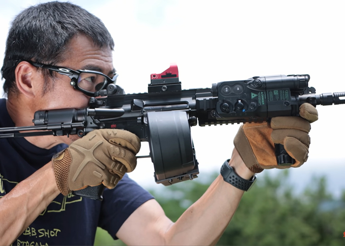 Tokyo Marui HK416C NGRS With Drum Magazine Popular Airsoft