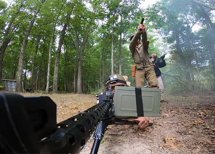Airsoft Alfonse's EMG Browning M1919 AEG Gameplay