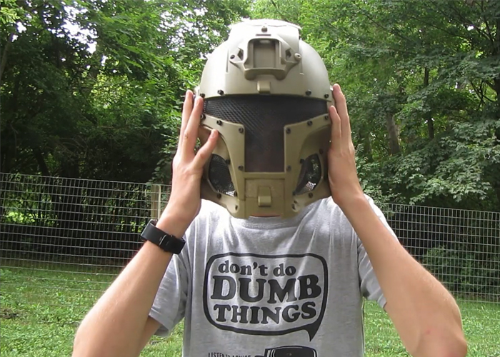 OneWiseLabs Airsoft Mandalorian Helmet vs Cheap Face Mask + Goggles