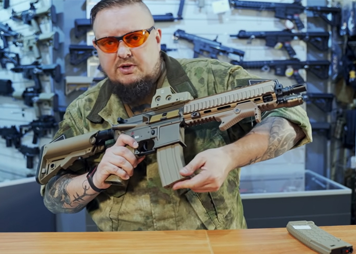 Tanie Militaria Double Bell HK416 801S Tan