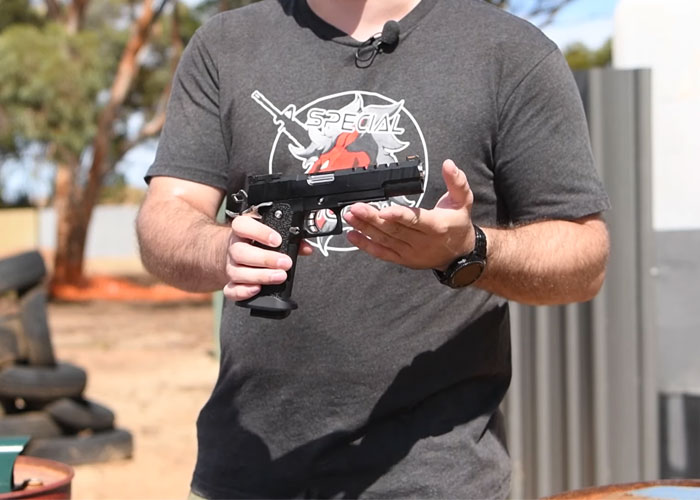 Bradley Phillips Golden Eagle Hi-Capa Gas Blowback Gel Blaster Pistol 