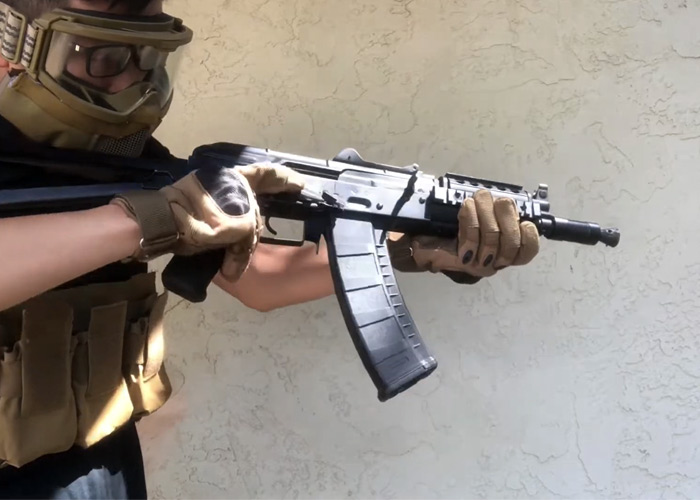 Airsoft Chay CYMA Stamped Steel AKS-74UN RAS AEG Shooting Test