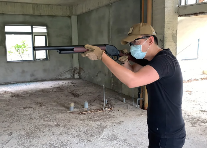 Jeff The Kid S&T Winchester M1887 Lever Action Airsoft Shotgun