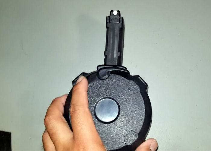 Spectre Airsoft FCW 400-Round Gas Drum Mag For Tokyo Marui MWS
