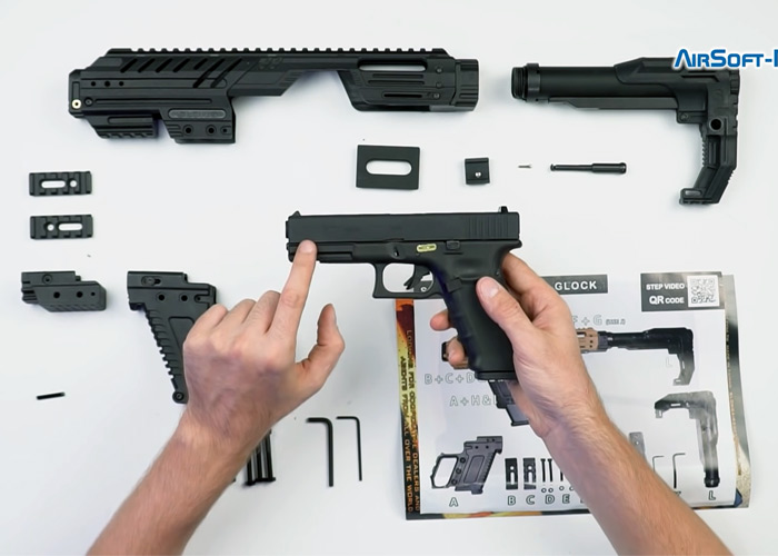 Airsoft-RUS Slong Carbine Kit For Glock 17 GBB Pistols