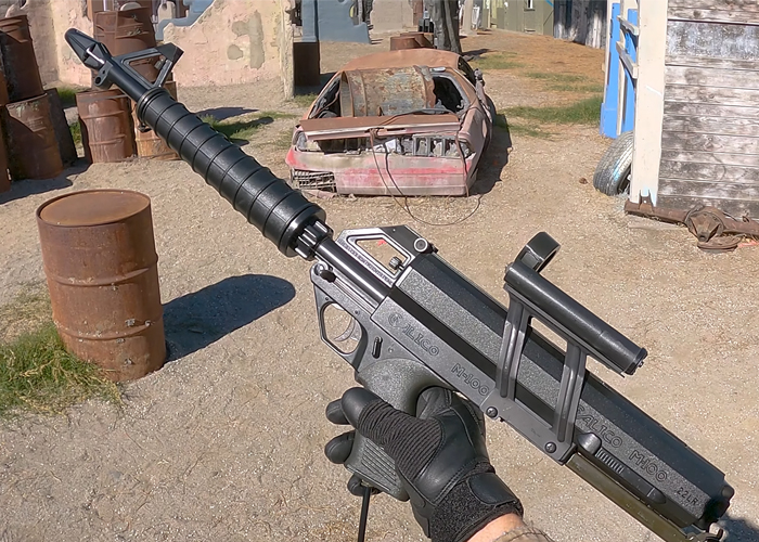 Comrade Quiche Airsoft ToyTec & MGC Calicos In Action At Hollywood Sports Park