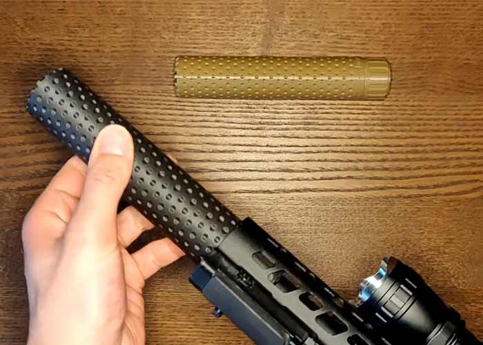 3D Prints For Airsoft DIY Quick Detach Airsoft Suppressor 