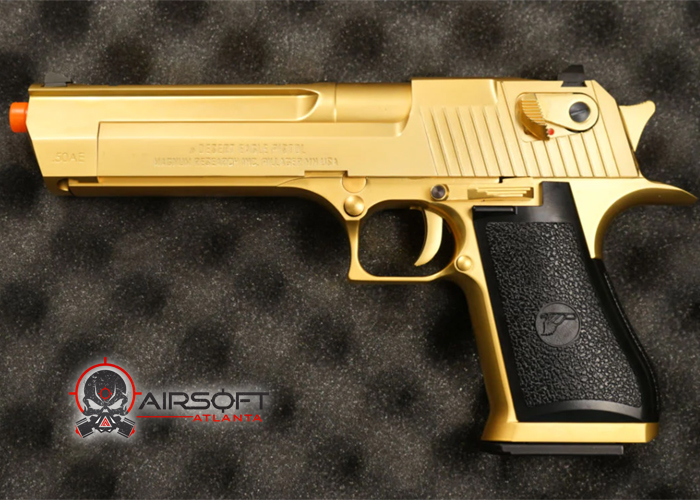 Desert Eagle .50 AE GOLD GBB Pistol At Airsoft Atlanta Popular