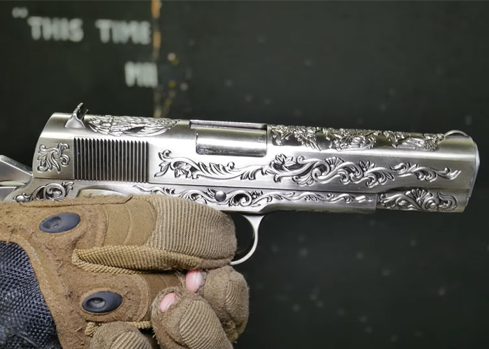 WE Tech 1911 Floral Engraved GBB Review Popular Airsoft To