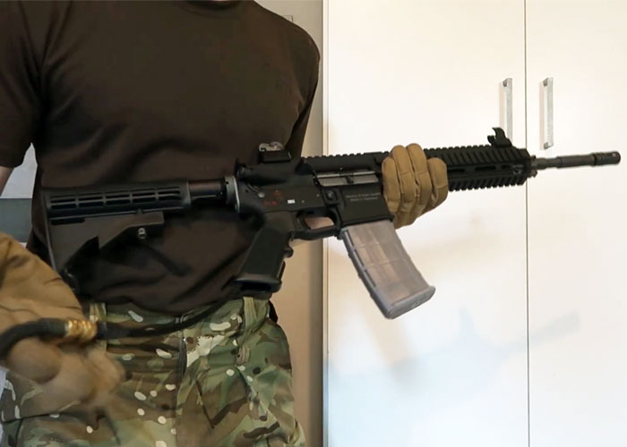 Frog Engineering Airsoft's Custom FE/WE 888 (HK416D) HPA GBBR | Popular ...